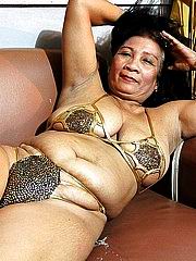 Granny erna shows her old chubby body